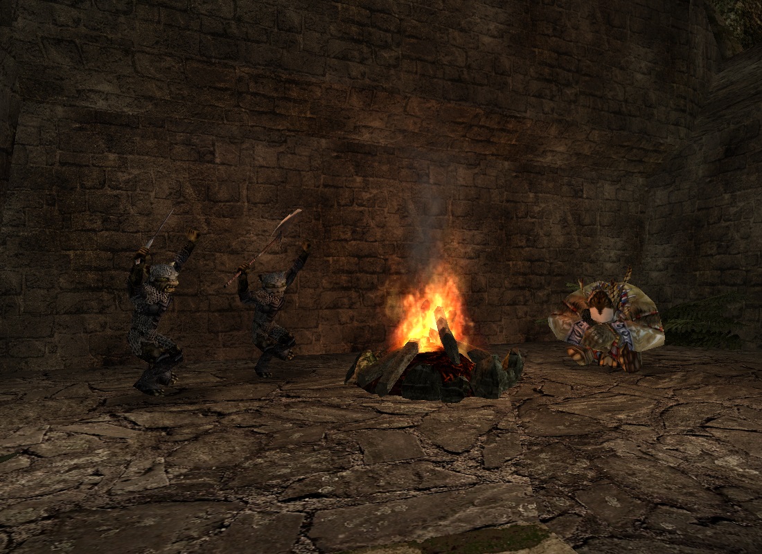 Ork-Schamane zusammen mit einigen Goblins in Jharkendar